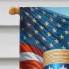 All American Dachshund House Flag Large Porch Sleeve Pole Decorative Outside Yard Banner Artwork Wall Hanging, Polyester, House Size, Multicolor