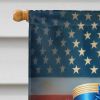 All American English Bull Terrier House Flag Large Porch Sleeve Pole Decorative Outside Yard Banner Artwork Wall Hanging, Polyester, House Size