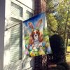 Cavalier Spaniel Easter Egg Hunt House Flag Large Porch Sleeve Pole Decorative Outside Yard Banner Artwork Wall Hanging, Polyester, House Size