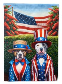 All American Pit Bull Terrier House Flag Large Porch Sleeve Pole Decorative Outside Yard Banner Artwork Wall Hanging, Polyester, House Size (Default: Default)