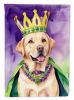 Labrador Retriever King of Mardi Gras House Flag Large Porch Sleeve Pole Decorative Outside Yard Banner Artwork Wall Hanging, Polyester, House Size