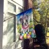 French Bulldog Easter Egg Hunt House Flag Large Porch Sleeve Pole Decorative Outside Yard Banner Artwork Wall Hanging, Polyester, House Size