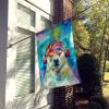 Hippie Animal Polar Bear House Flag Large Porch Sleeve Pole Decorative Outside Yard Banner Artwork Wall Hanging, Polyester, House Size, Multicolor