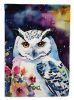 Snowy Owl House Flag Large Porch Sleeve Pole Decorative Outside Yard Banner Artwork Wall Hanging, Polyester, House Size, Multicolor