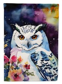 Snowy Owl House Flag Large Porch Sleeve Pole Decorative Outside Yard Banner Artwork Wall Hanging, Polyester, House Size, Multicolor (Default: Default)
