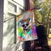 Hippie Animal Koala House Flag Large Porch Sleeve Pole Decorative Outside Yard Banner Artwork Wall Hanging, Polyester, House Size, Multicolor
