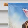 Bullmastiff Easter Egg Hunt House Flag Large Porch Sleeve Pole Decorative Outside Yard Banner Artwork Wall Hanging, Polyester, House Size, Multicolor