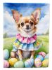 Chihuahua Easter Egg Hunt House Flag Large Porch Sleeve Pole Decorative Outside Yard Banner Artwork Wall Hanging, Polyester, House Size, Multicolor