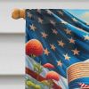 All American Sheltie House Flag Large Porch Sleeve Pole Decorative Outside Yard Banner Artwork Wall Hanging, Polyester, House Size, Multicolor