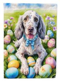 English Setter Easter Egg Hunt House Flag Large Porch Sleeve Pole Decorative Outside Yard Banner Artwork Wall Hanging, Polyester, House Size (Default: Default)
