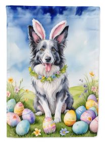 Border Collie Easter Egg Hunt House Flag Large Porch Sleeve Pole Decorative Outside Yard Banner Artwork Wall Hanging, Polyester, House Size (Default: Default)
