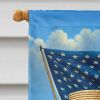 All American Otterhound House Flag Large Porch Sleeve Pole Decorative Outside Yard Banner Artwork Wall Hanging, Polyester, House Size, Multicolor