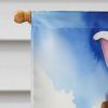 English Foxhound Easter Egg Hunt House Flag Large Porch Sleeve Pole Decorative Outside Yard Banner Artwork Wall Hanging, Polyester, House Size
