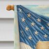 All American Clumber Spaniel House Flag Large Porch Sleeve Pole Decorative Outside Yard Banner Artwork Wall Hanging, Polyester, House Size, Multicolor