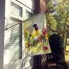 Goldfinch House Flag Large Porch Sleeve Pole Decorative Outside Yard Banner Artwork Wall Hanging, Polyester, House Size, Multicolor