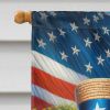 All American Westie House Flag Large Porch Sleeve Pole Decorative Outside Yard Banner Artwork Wall Hanging, Polyester, House Size, Multicolor