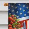 All American Poodle House Flag Large Porch Sleeve Pole Decorative Outside Yard Banner Artwork Wall Hanging, Polyester, House Size, Multicolor