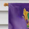 Wirehaired Pointing Griffon King of Mardi Gras House Flag Large Porch Sleeve Pole Decorative Outside Yard Banner Artwork Wall Hanging, Polyester
