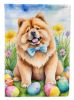 Chow Chow Easter Egg Hunt House Flag Large Porch Sleeve Pole Decorative Outside Yard Banner Artwork Wall Hanging, Polyester, House Size, Multicolor