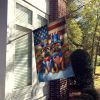All American Brussels Griffon House Flag Large Porch Sleeve Pole Decorative Outside Yard Banner Artwork Wall Hanging, Polyester, House Size