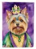 Yorkshire Terrier King of Mardi Gras House Flag Large Porch Sleeve Pole Decorative Outside Yard Banner Artwork Wall Hanging, Polyester, House Size