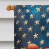 All American Pug House Flag Large Porch Sleeve Pole Decorative Outside Yard Banner Artwork Wall Hanging, Polyester, House Size, Multicolor