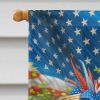 All American Yorkshire Terrier House Flag Large Porch Sleeve Pole Decorative Outside Yard Banner Artwork Wall Hanging, Polyester, House Size
