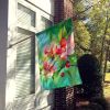 Arkansas Apple Blossom in Watercolor House Flag Large Porch Sleeve Pole Decorative Outside Yard Banner Artwork Wall Hanging, Polyester, House Size