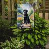 Labrador Retriever Spring Path Garden Flag Mailbox Flag Decorative Yard Flag Banner Outside Patio Artwork Yard Flower Beds, Garden Size, Multicolor
