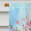 Michigan Apple Blossoms in Watercolor House Flag Large Porch Sleeve Pole Decorative Outside Yard Banner Artwork Wall Hanging, Polyester, House Size