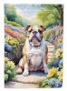 English Bulldog Spring Path Garden Flag Mailbox Flag Decorative Yard Flag Banner Outside Patio Artwork Yard Flower Beds, Garden Size, Multicolor