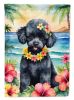 Black Poodle Luau Garden Flag Mailbox Flag Decorative Yard Flag Banner Outside Patio Artwork Yard Flower Beds, Garden Size, Multicolor