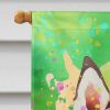 Siberian Husky Hippie Dawg House Flag Large Porch Sleeve Pole Decorative Outside Yard Banner Artwork Wall Hanging, Polyester, House Size, Multicolor