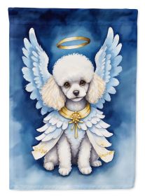 White Poodle My Angel Garden Flag Mailbox Flag Decorative Yard Flag Banner Outside Patio Artwork Yard Flower Beds, Garden Size, Multicolor (Default: Default)