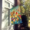 Freesias in Watercolor House Flag Large Porch Sleeve Pole Decorative Outside Yard Banner Artwork Wall Hanging, Polyester, House Size, Multicolor