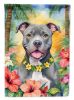 Pit Bull Terrier Luau Garden Flag Mailbox Flag Decorative Yard Flag Banner Outside Patio Artwork Yard Flower Beds, Garden Size, Multicolor