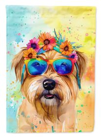 Cairn Terrier Hippie Dawg House Flag Large Porch Sleeve Pole Decorative Outside Yard Banner Artwork Wall Hanging, Polyester, House Size, Multicolor (Default: Default)
