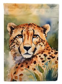 Cheetah House Flag Large Porch Sleeve Pole Decorative Outside Yard Banner Artwork Wall Hanging, Polyester, House Size, Multicolor (Default: Default)