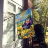 Kansas Sunflowers in Watercolor House Flag Large Porch Sleeve Pole Decorative Outside Yard Banner Artwork Wall Hanging, Polyester, House Size