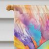 Bearded Collie Hippie Dawg House Flag Large Porch Sleeve Pole Decorative Outside Yard Banner Artwork Wall Hanging, Polyester, House Size, Multicolor