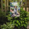 Jack Russell Terrier Spring Path Garden Flag Mailbox Flag Decorative Yard Flag Banner Outside Patio Artwork Yard Flower Beds, Garden Size, Multicolor