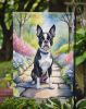 Boston Terrier Spring Path Garden Flag Mailbox Flag Decorative Yard Flag Banner Outside Patio Artwork Yard Flower Beds, Garden Size, Multicolor