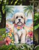 Lhasa Apso Luau Garden Flag Mailbox Flag Decorative Yard Flag Banner Outside Patio Artwork Yard Flower Beds, Garden Size, Multicolor