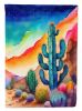 Cactus in Color House Flag Large Porch Sleeve Pole Decorative Outside Yard Banner Artwork Wall Hanging, Polyester, House Size, Multicolor