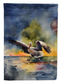 Pelican House Flag Large Porch Sleeve Pole Decorative Outside Yard Banner Artwork Wall Hanging, Polyester, House Size, Multicolor (Default: Default)