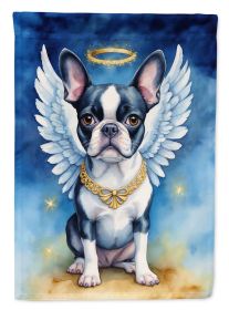 Boston Terrier My Angel Garden Flag Mailbox Flag Decorative Yard Flag Banner Outside Patio Artwork Yard Flower Beds, Garden Size, Multicolor (Default: Default)