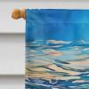Striped Bass House Flag Large Porch Sleeve Pole Decorative Outside Yard Banner Artwork Wall Hanging, Polyester, House Size, Multicolor