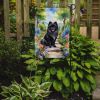 Pomeranian Spring Path Garden Flag Mailbox Flag Decorative Yard Flag Banner Outside Patio Artwork Yard Flower Beds, Garden Size, Multicolor