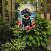 Black Poodle Luau Garden Flag Mailbox Flag Decorative Yard Flag Banner Outside Patio Artwork Yard Flower Beds, Garden Size, Multicolor