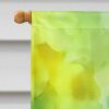 Virginia American Dogwood in Watercolor House Flag Large Porch Sleeve Pole Decorative Outside Yard Banner Artwork Wall Hanging, Polyester, House Size
